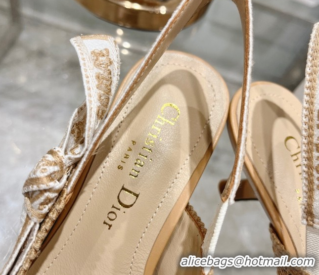 Best Price Dior J'Adior Slingback Pumps 6.5cm in Braided Straw Khaki 604070