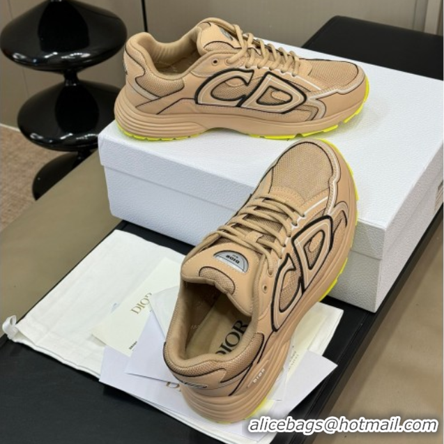 Trendy Design Dior B30 Sneakers in Mesh and Technical Fabric with Reflective Side Beige 604074