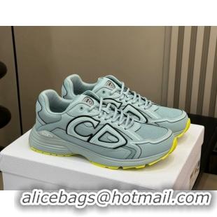 Lower Price Dior B30 Sneakers in Mesh and Technical Fabric with Reflective Side Light Green 604075