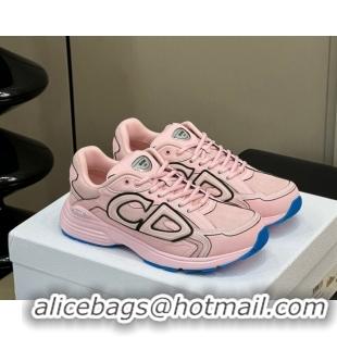 Low Price Dior B30 Sneakers in Mesh and Technical Fabric with Reflective Side Light Pink 604076