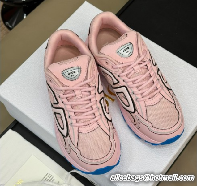 Low Price Dior B30 Sneakers in Mesh and Technical Fabric with Reflective Side Light Pink 604076