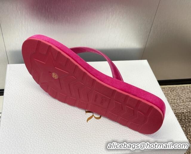 Best Grade Dior Diorsea Thong Sandal in Rosy Velvet 62828