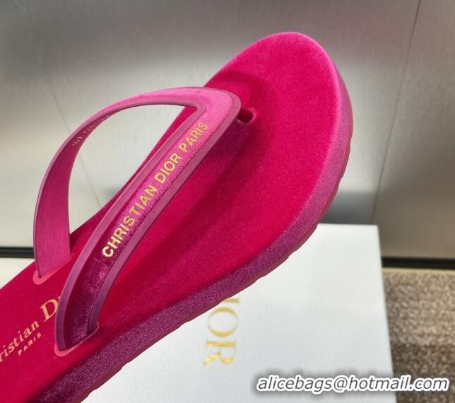 Best Grade Dior Diorsea Thong Sandal in Rosy Velvet 62828