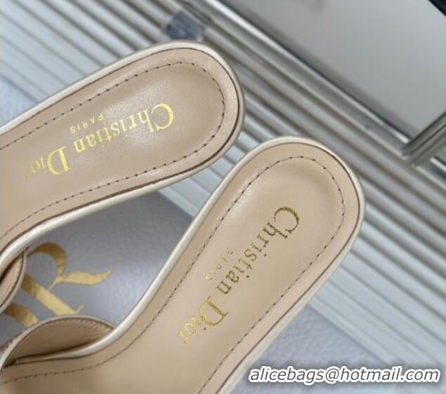 Best Price Dior Tribales Heeled Slides Sandal 8cm in Suede and Strass Gold 702012