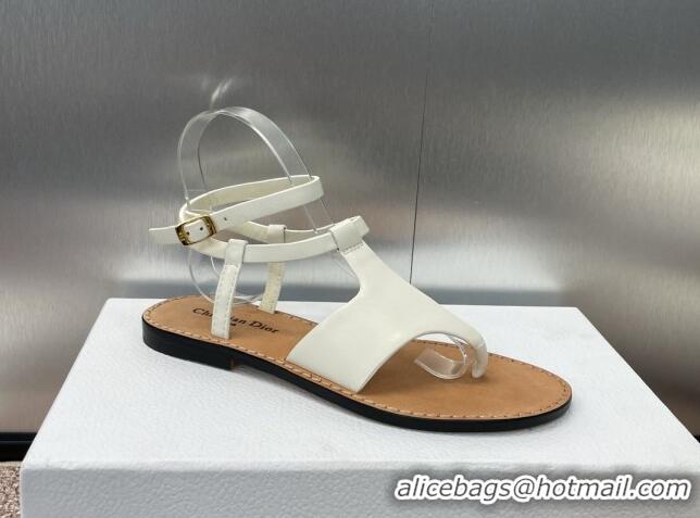 Popular Style Dior Dioriviera Dior Sun Thong Sandal in White Calfskin 071703