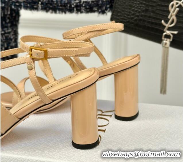 Duplicate Dior C'est Dior Heeled Sandal in Calfskin 8cm Heel Beige 71712