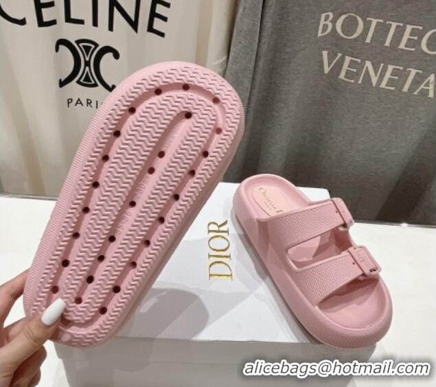 Luxury Dior Rubber Slide Sandals D717021 Pink