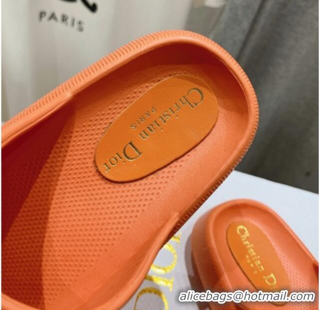 Buy Discount Dior Rubber Slide Sandals D71723 Orange