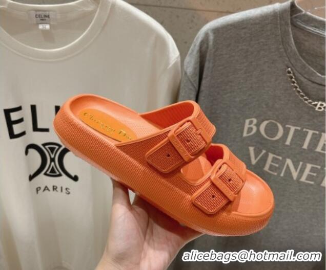 Buy Discount Dior Rubber Slide Sandals D71723 Orange