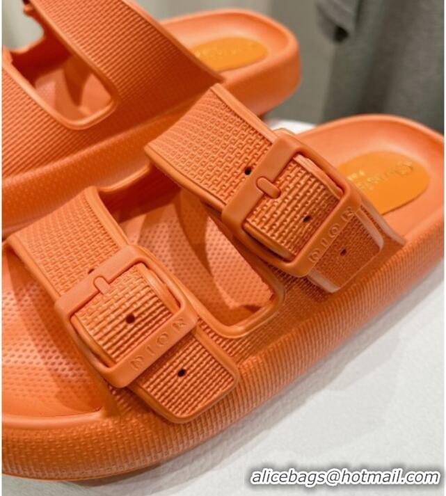 Buy Discount Dior Rubber Slide Sandals D71723 Orange