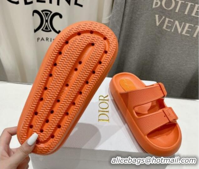 Buy Discount Dior Rubber Slide Sandals D71723 Orange