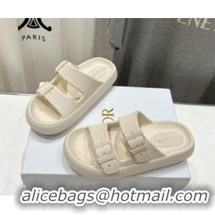 Grade Quality Dior Rubber Slide Sandals D71724 White