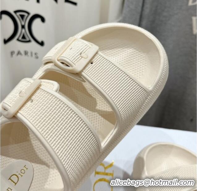 Grade Quality Dior Rubber Slide Sandals D71724 White