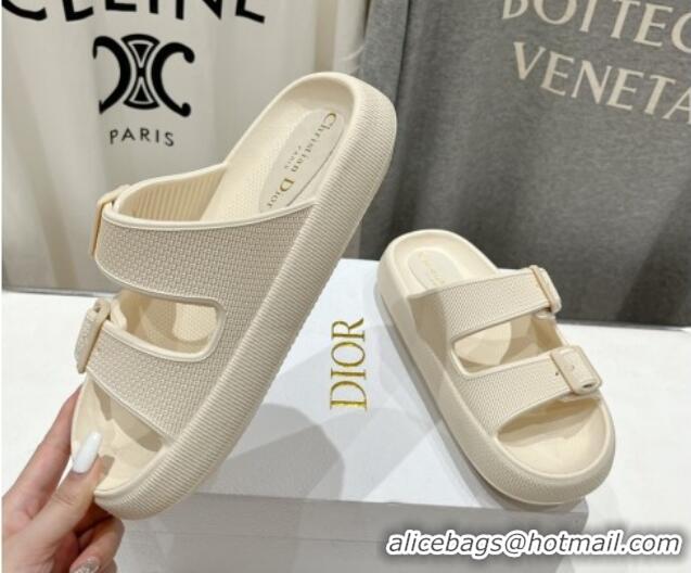 Grade Quality Dior Rubber Slide Sandals D71724 White