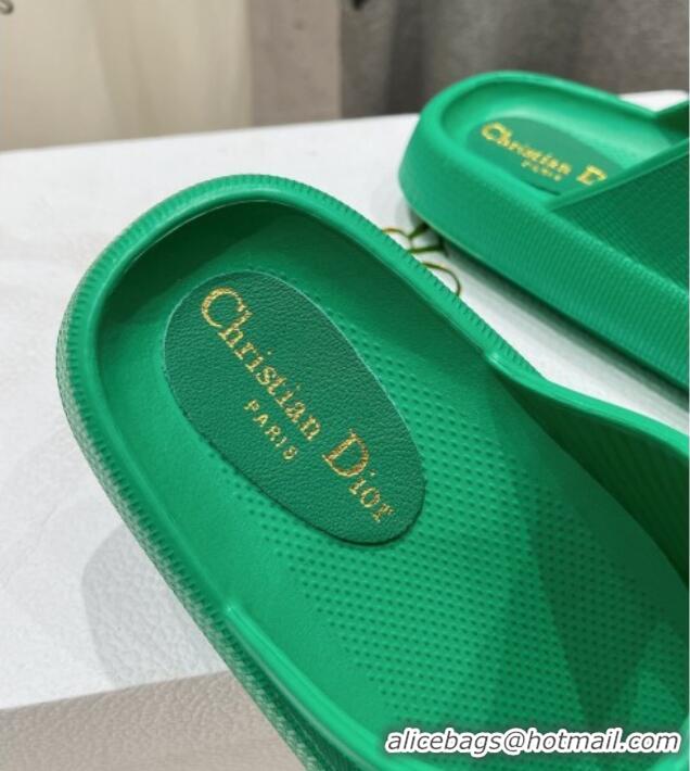 Best Product Dior Rubber Slide Sandals D71725 Green