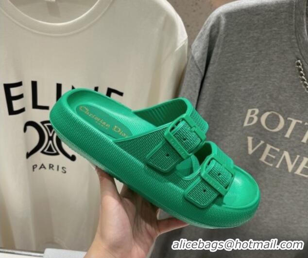 Best Product Dior Rubber Slide Sandals D71725 Green