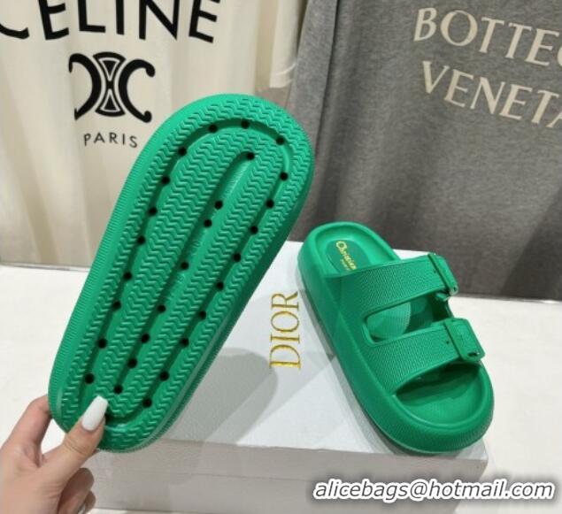 Best Product Dior Rubber Slide Sandals D71725 Green