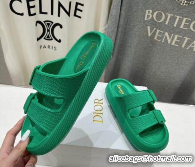 Best Product Dior Rubber Slide Sandals D71725 Green