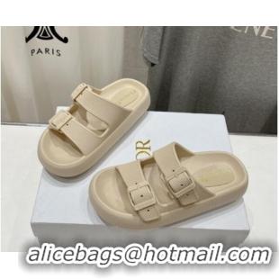 Best Price Dior Rubber Slide Sandals D71726 Beige