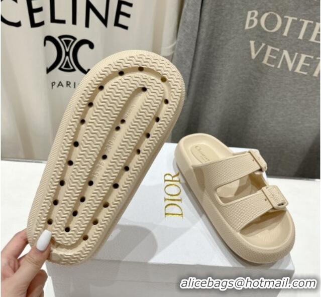 Best Price Dior Rubber Slide Sandals D71726 Beige