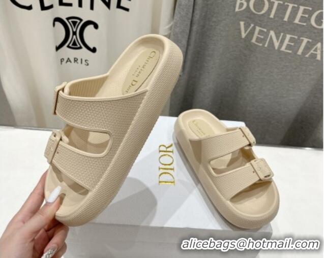 Best Price Dior Rubber Slide Sandals D71726 Beige