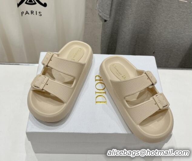 Best Price Dior Rubber Slide Sandals D71726 Beige