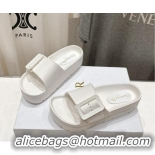 Most Popular Dior Rubber Slide Sandals D71728 White