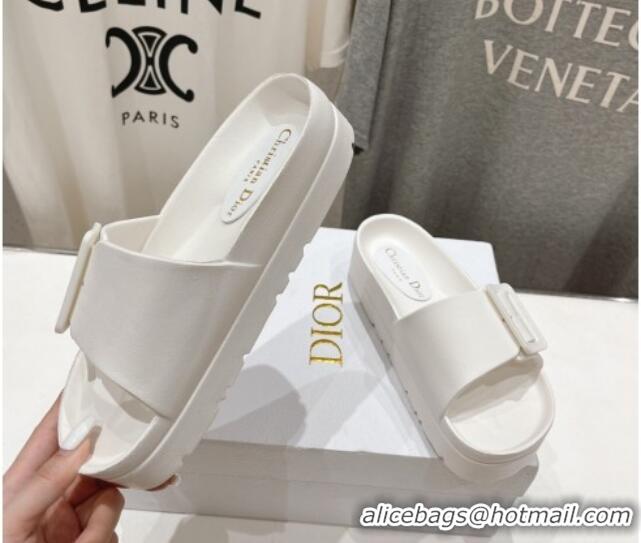 Most Popular Dior Rubber Slide Sandals D71728 White