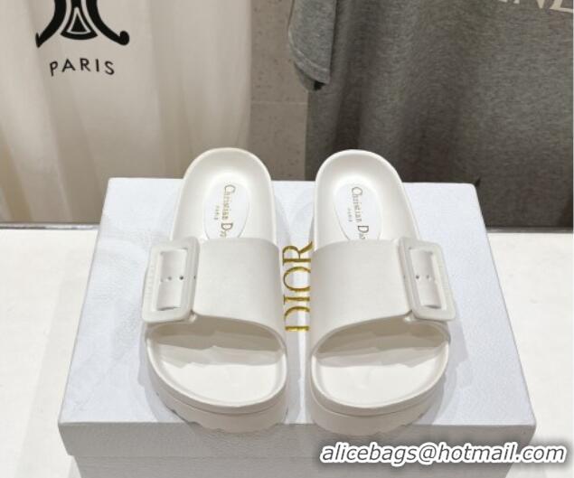 Most Popular Dior Rubber Slide Sandals D71728 White