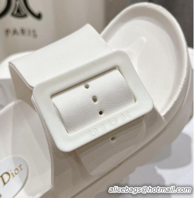 Most Popular Dior Rubber Slide Sandals D71728 White