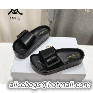 Top Grade Dior Rubber Slide Sandals D71730 Black