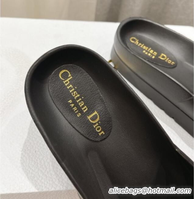 Top Grade Dior Rubber Slide Sandals D71730 Black