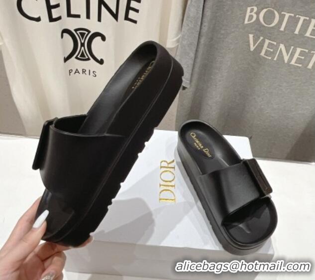 Top Grade Dior Rubber Slide Sandals D71730 Black