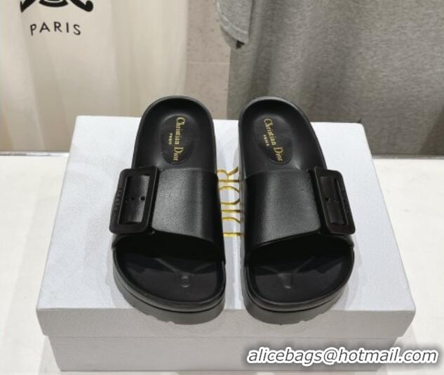 Top Grade Dior Rubber Slide Sandals D71730 Black