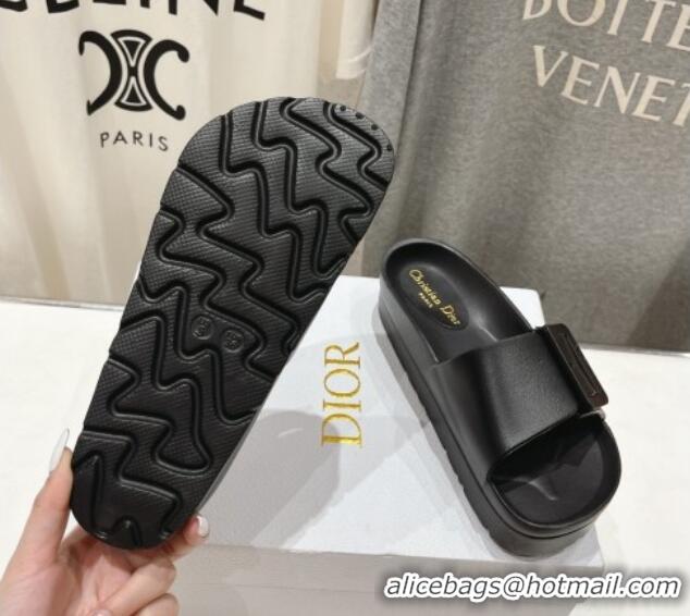 Top Grade Dior Rubber Slide Sandals D71730 Black