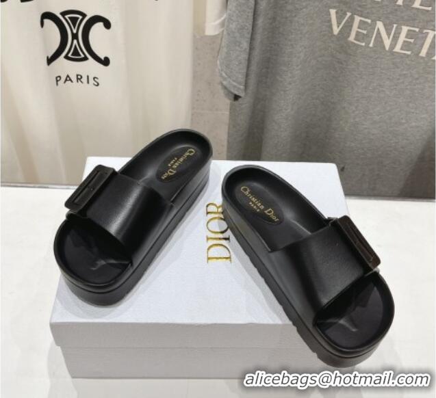 Top Grade Dior Rubber Slide Sandals D71730 Black