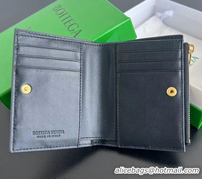 Inexpensive Bottega Veneta Intrecciato Leather Small Bi-Fold Wallet 742330 Green/Multicolor 2024