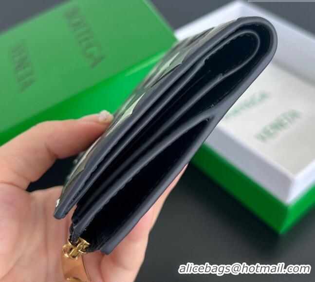 Inexpensive Bottega Veneta Intrecciato Leather Small Bi-Fold Wallet 742330 Green/Multicolor 2024