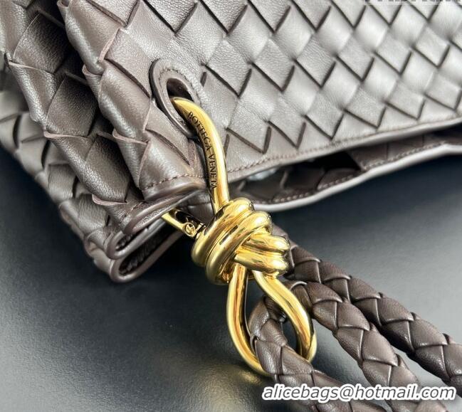 Promotional Bottega Veneta Large Parachute Shoulder Bag in Intrecciato Leather 796571 Fondant Brown 2024