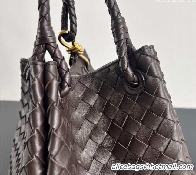 Promotional Bottega Veneta Large Parachute Shoulder Bag in Intrecciato Leather 796571 Fondant Brown 2024