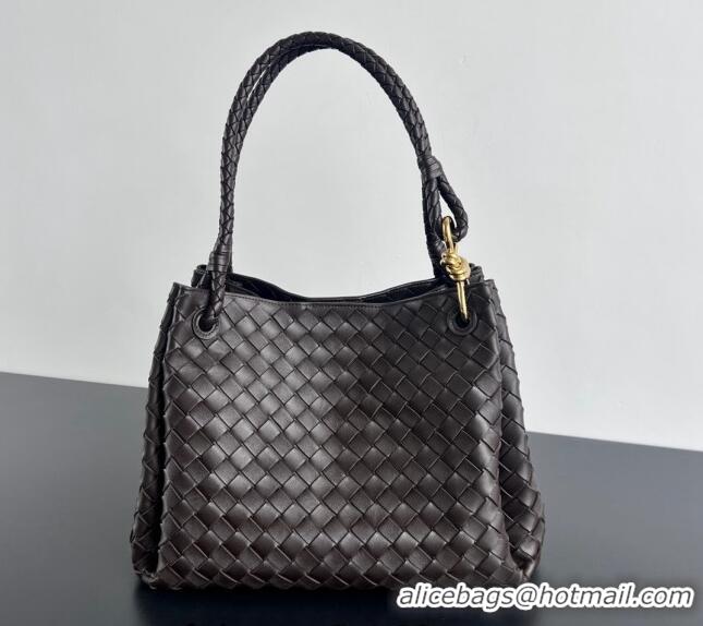 Promotional Bottega Veneta Large Parachute Shoulder Bag in Intrecciato Leather 796571 Fondant Brown 2024