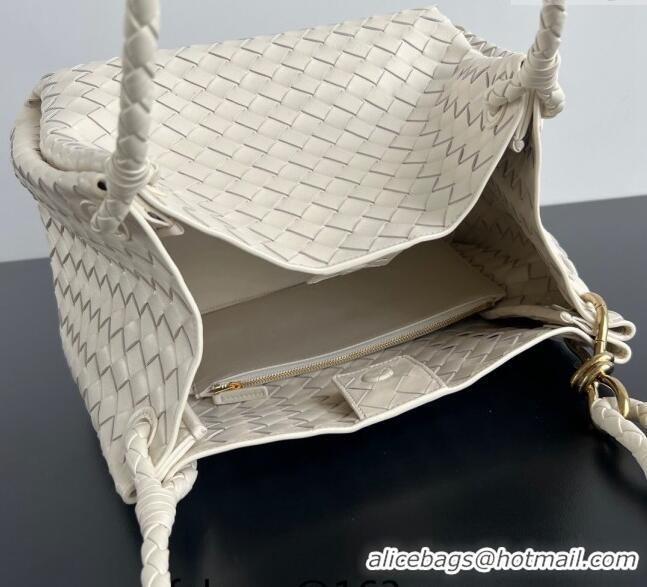 Promotional Bottega Veneta Large Parachute Shoulder Bag in Intrecciato Leather 796571 Sea Salt 2024