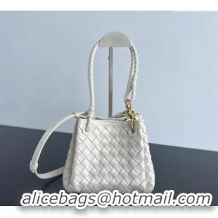 Promotional Bottega Veneta Small Parachute Shoulder Bag in Intrecciato Leather 796569 Sea Salt 2024