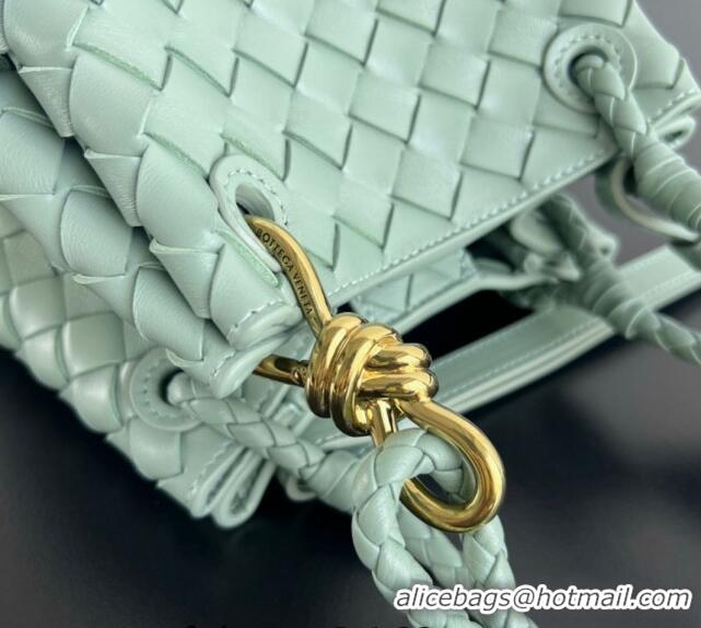 Promotional Bottega Veneta Small Parachute Shoulder Bag in Intrecciato Leather 796569 Sauge Green 2024