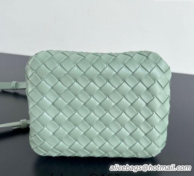 Promotional Bottega Veneta Small Parachute Shoulder Bag in Intrecciato Leather 796569 Sauge Green 2024