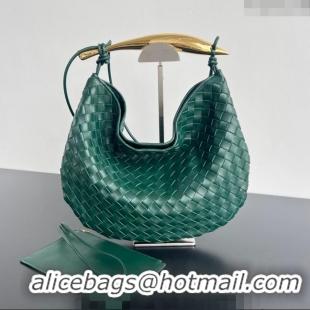 Promotional Bottega Veneta Medium Sardine Bag in Intrecciato Leather 754988 Emerald Green 2024