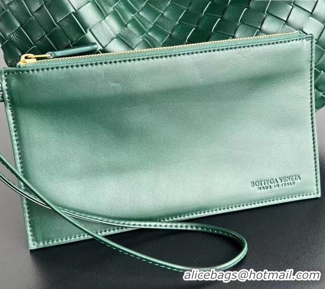 Promotional Bottega Veneta Medium Sardine Bag in Intrecciato Leather 754988 Emerald Green 2024