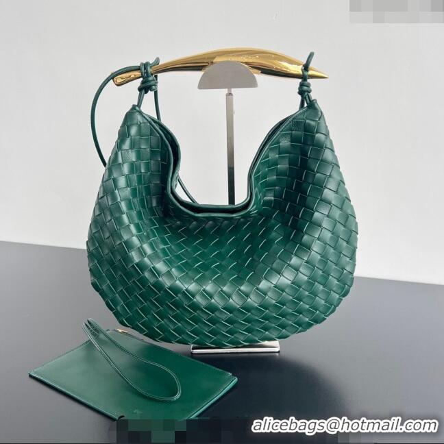 Promotional Bottega Veneta Medium Sardine Bag in Intrecciato Leather 754988 Emerald Green 2024