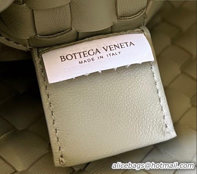 Top Quality Bottega Veneta Medium Sardine Bag in Intrecciato Leather 754988 Travertine Green 2024