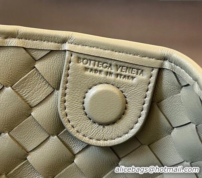 Top Quality Bottega Veneta Medium Sardine Bag in Intrecciato Leather 754988 Travertine Green 2024